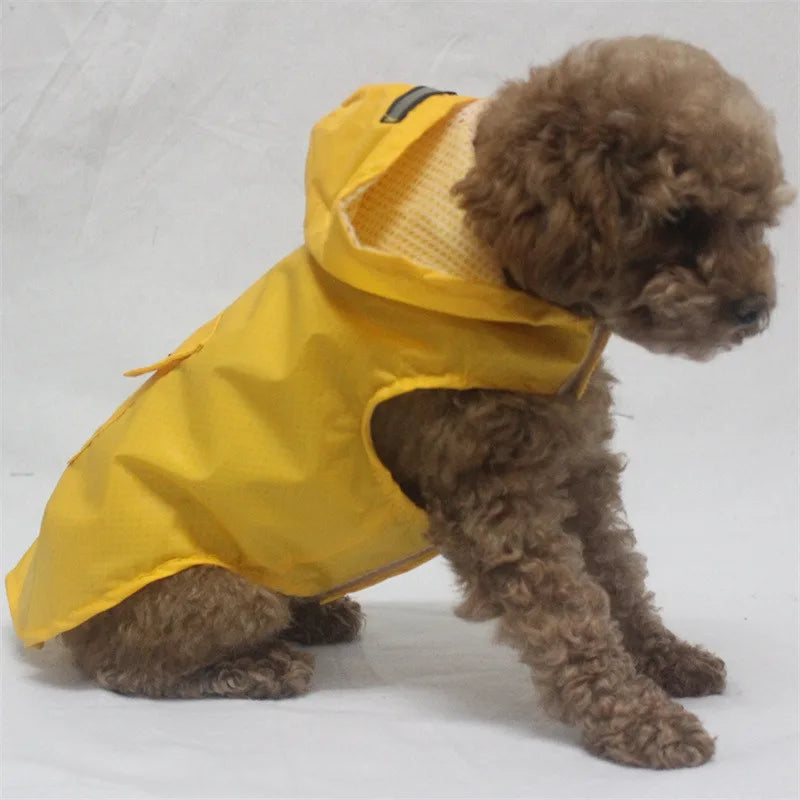 Incredible Dog Raincoat With Reflective Strips