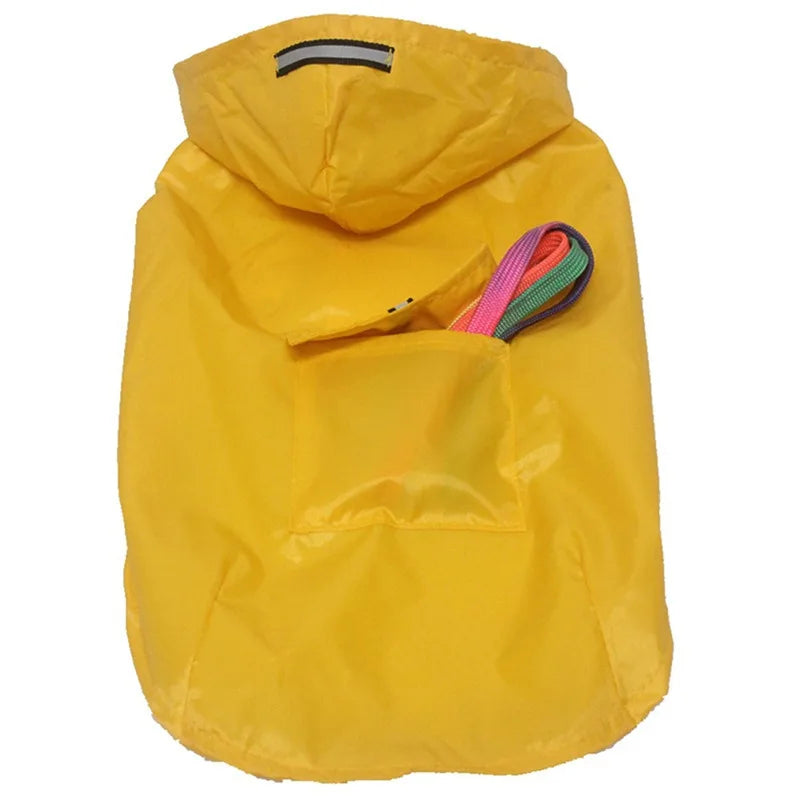 Incredible Dog Raincoat With Reflective Strips