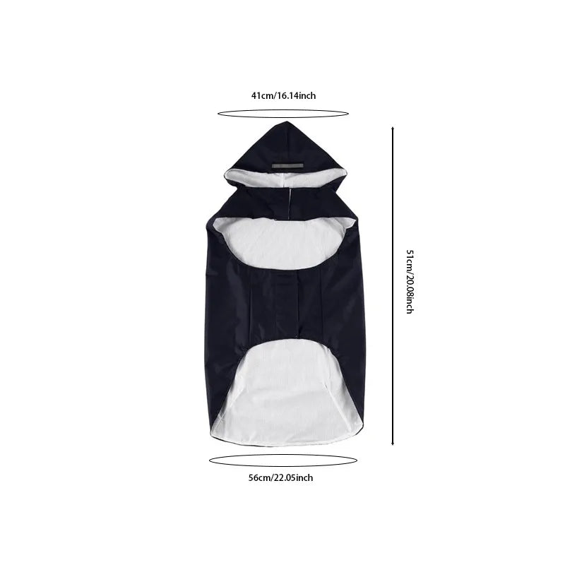 Incredible Dog Raincoat With Reflective Strips